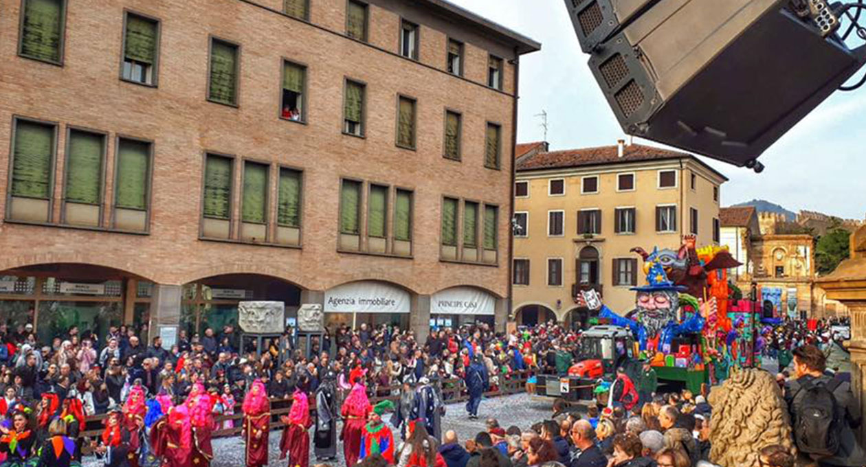 amplificazione carnevale tecnosound este palco padova veneto service